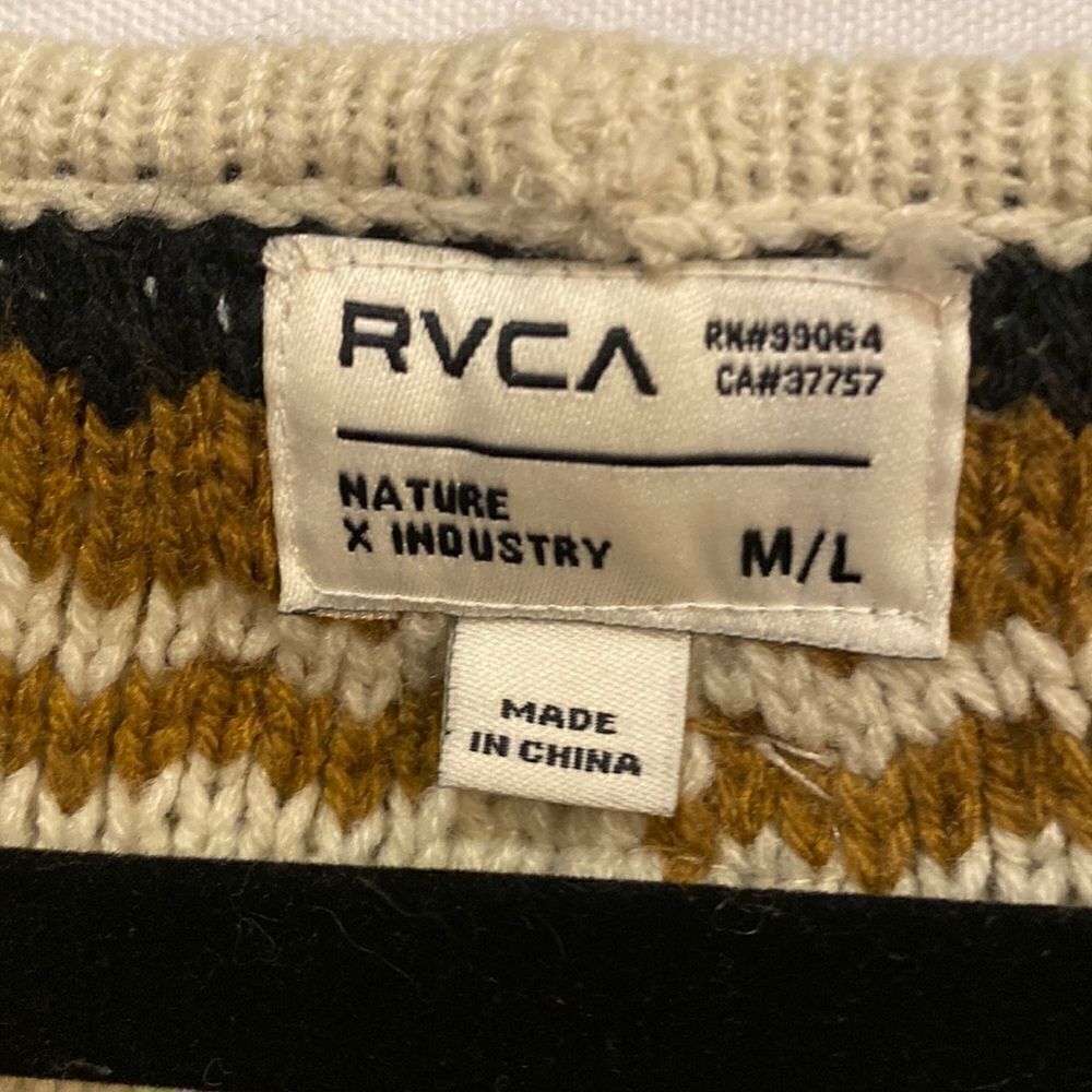 RVCA Ladies brown/black wrap poncho